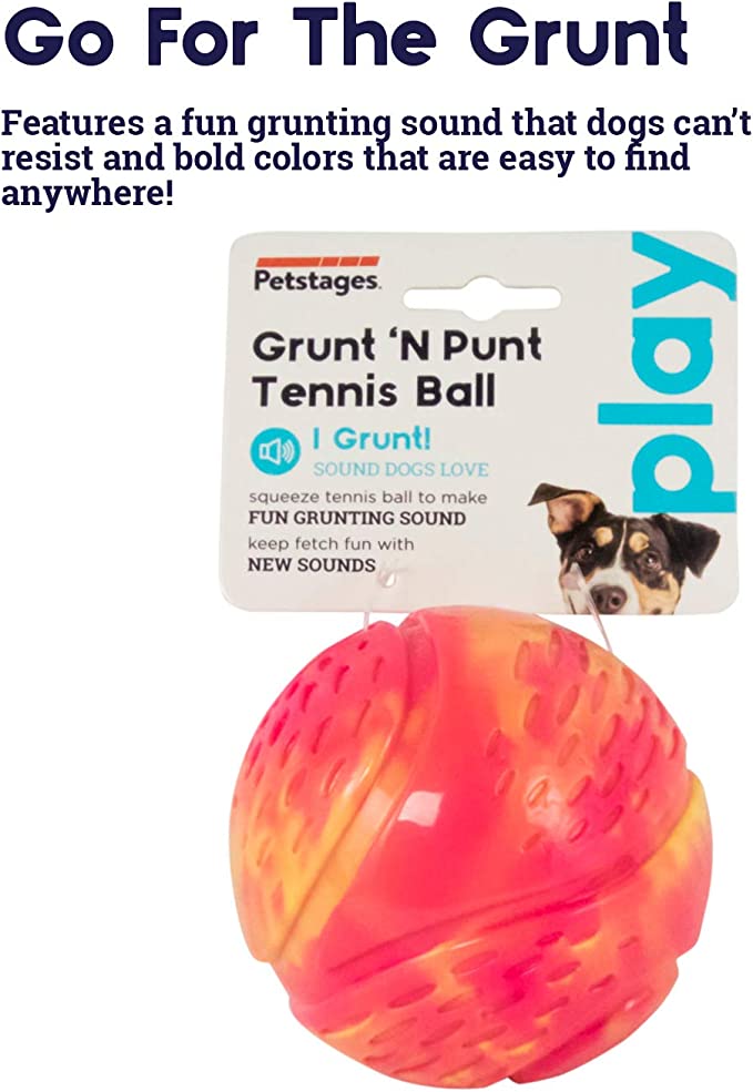 Petstages Grunt N' Punt Tennis Ball Dog Toy 3.25cm