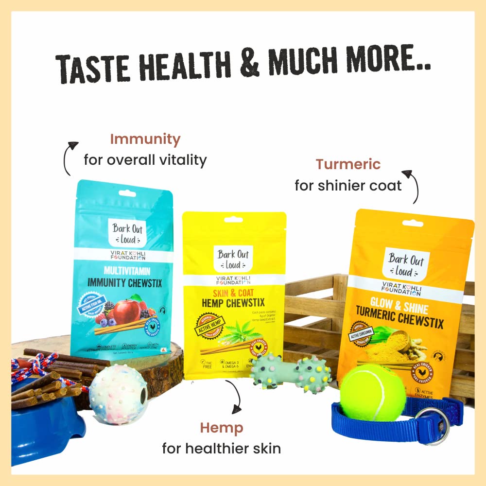 Vivaldis Bark Out Loud Treat Box Contains 4 Delicious chew Stick For Dogs & Cats 100g