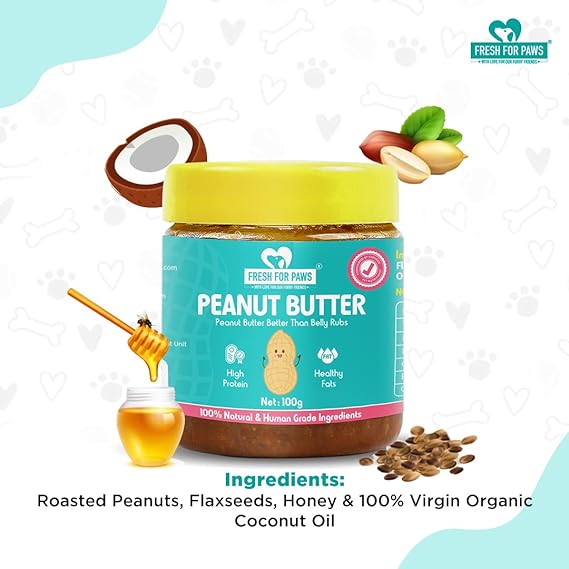 Fresh For Paws Vegetarian & Sustainable Based Peanut Butter For Dogs 100gm