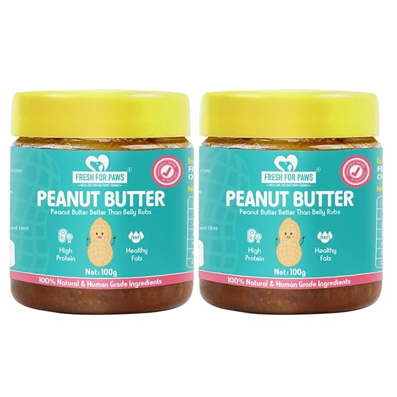 Fresh For Paws Vegetarian & Sustainable Based Peanut Butter For Dogs 100gm