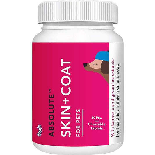 Drools Absolute Skin+Coat Tablet Dog Supplement