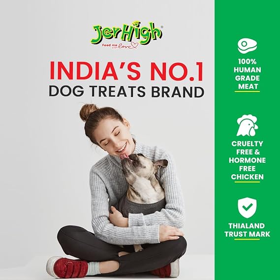 Jer High Grilled Chicken Chunks in Gravy Wet Dog Food 120gm (Pack of 12)
