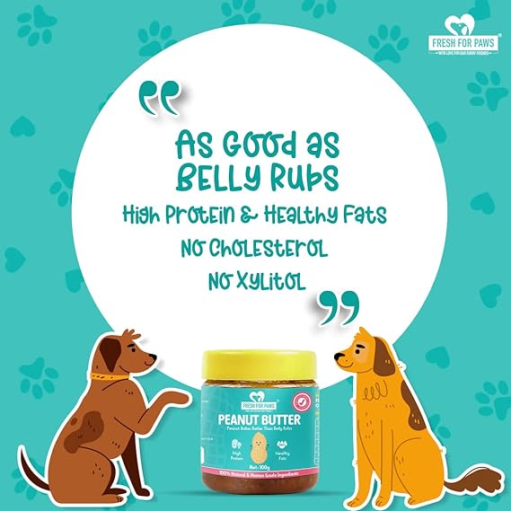 Fresh For Paws Peanut Butter Better Than Belly Rubs 100% Natural 100gm Pack of 2