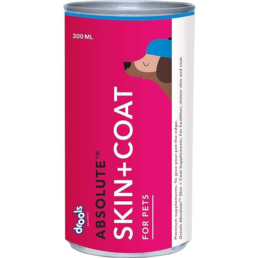 Drools Absolute Skin+Coat Syrup Dog Supplement 300ml