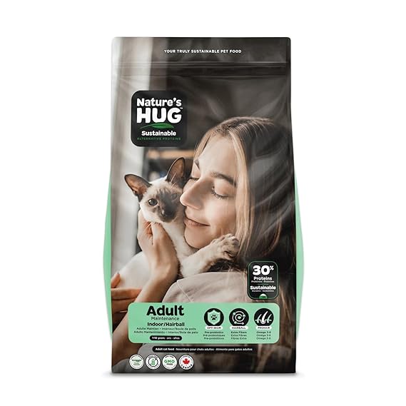 Nature's Hug Cat Indoor Hairball Vegan & Plant Based | Vegetarian & Sustainable Based Dry Cat Food 4.54 kg