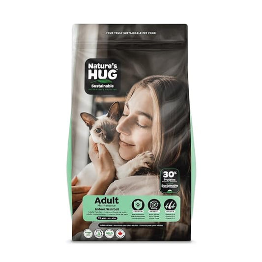 Nature's Hug Cat Indoor Hairball Vegan & Plant Based | Vegetarian & Sustainable Based Dry Cat Food 4.54 kg