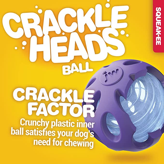 Petmate JW Crackle Heads Toy For Dogs Assorted Colors