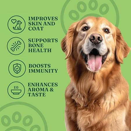 Pawsible Foods Nutritional & Taste Supplement Enhnaced Taste & Aroma Improved Skin & Coat Supports Bone Health & Immunity 100% Vegetarian 15 Sachets