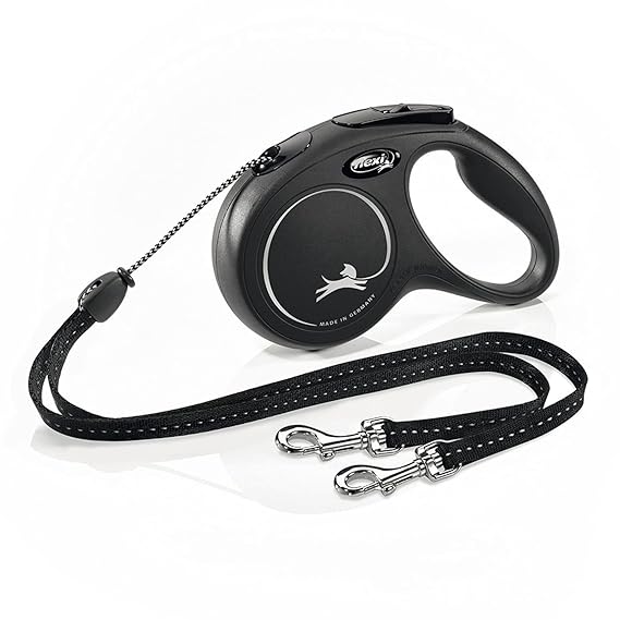 Flexi Classic Duo M Cord Black 5m