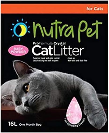 Nutra pet Cat Litter Silica Gel-7.6 L Baby Powder