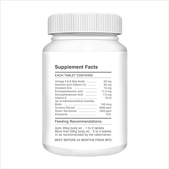 Drools Absolute Skin+Coat Tablet Dog Supplement