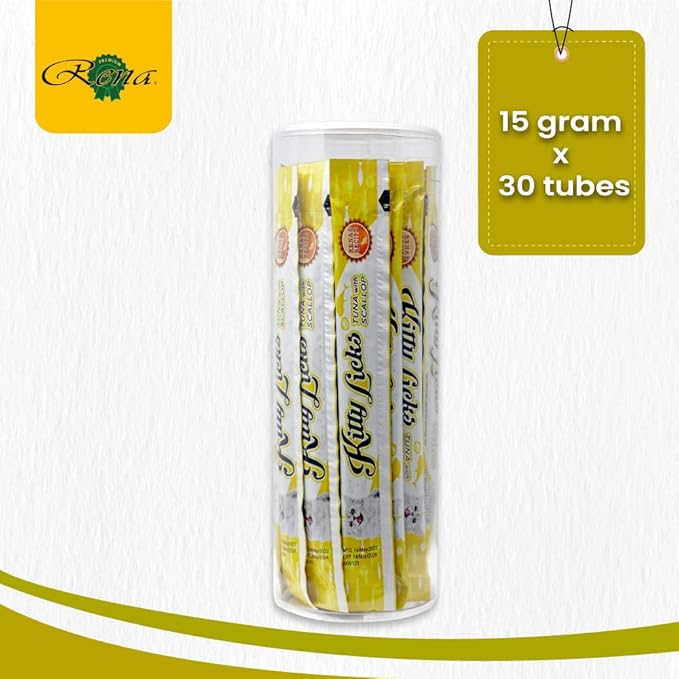 Rena's Kitty Licks Tuna With Scallop Flavour Jar 15gm x 30 tubes