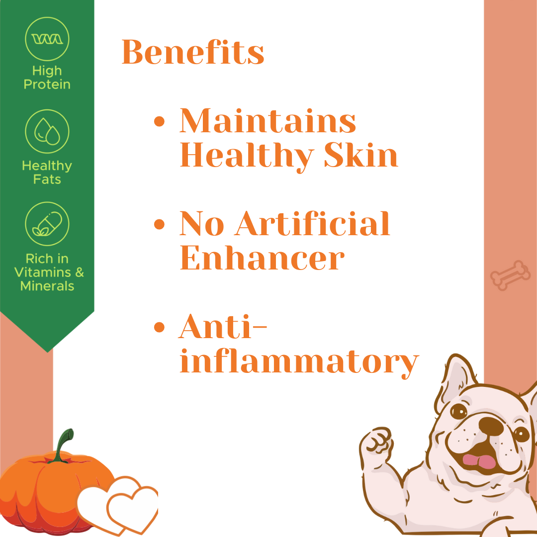 Healing Leaf Hemp Seed Dog Treat with Pumpkin & Peanut Butter 100gm