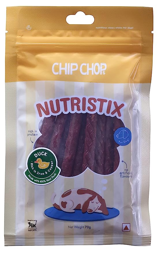 Chip Chops Nutristix Duck Flavor Treat For Dogs 70g