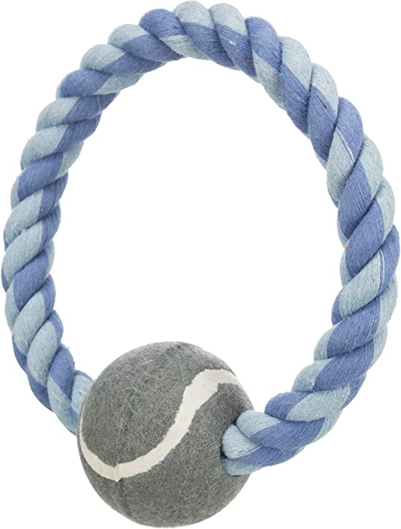 Trixie Ring Rope With Tennis Ball Toy For Dogs 18cm