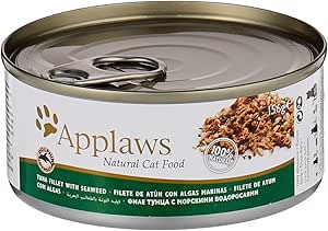 Applaws Tin Tuna Fillet with Seaweed Cat Wet Food 70gm