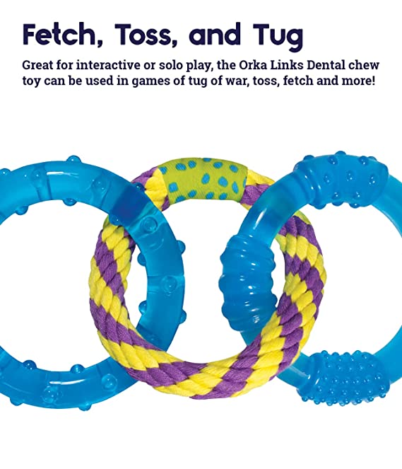 Petstages Orka Triple Dental Links Dog Toy 23cm