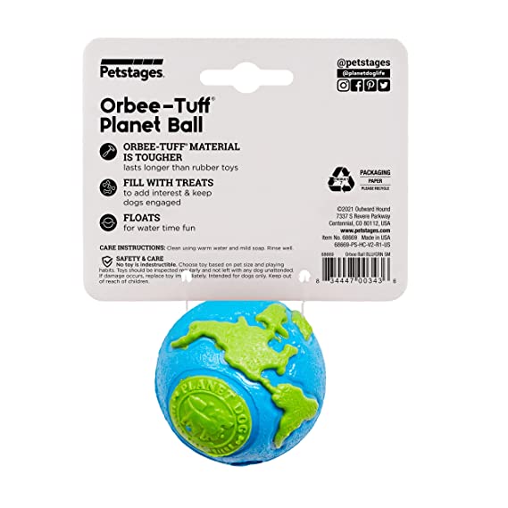 Petstages Orbee Tuff Planet Treat Dispenser Ball For Dogs