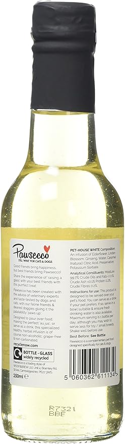Woof & Brew Vegan Posh Pooch Non-Alcoholic White Wine For Dog 250ml (Delivery only in Delhi NCR, extra shipping charges may apply)