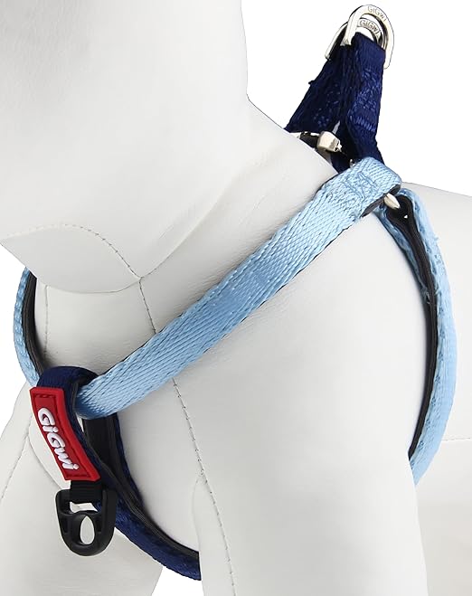 Gigwi Premium Line Durable H-Harness for Dogs Reflective Material Blue 10mmx20-40cm (Small)