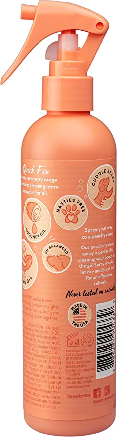 Pet Head Quick Fix Dry Clean Spray Peach with Argan Oil 300ml