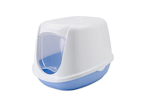Savic Duchesse Toilet Home for Small Cats 44.5x35.5x32cm White/Baby Blue