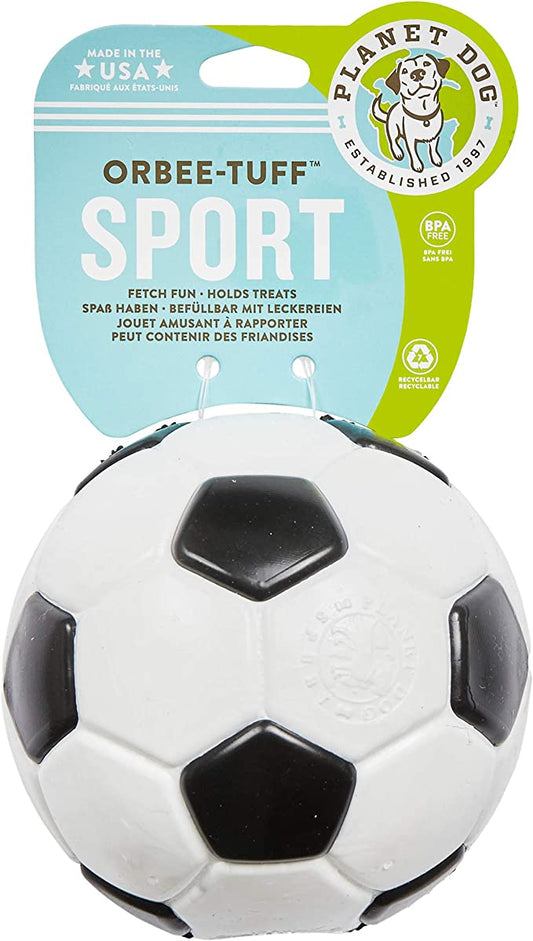 Petstages Orbee Tuff Soccer Ball White Toy For Dogs 5 inch