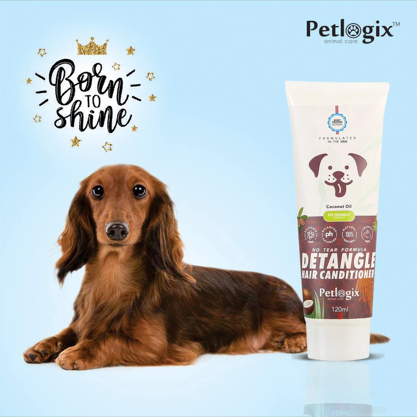 Petlogix Vegan & Cruelty Free Natural Detangle Hair Conditioner For Dogs 120g