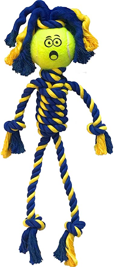 Petsport Braided Rope Man With Tennis Ball