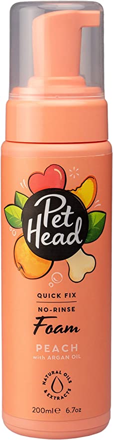 Pet Head Quick Fix No-Rinse Peach with Argan Oil 200ml