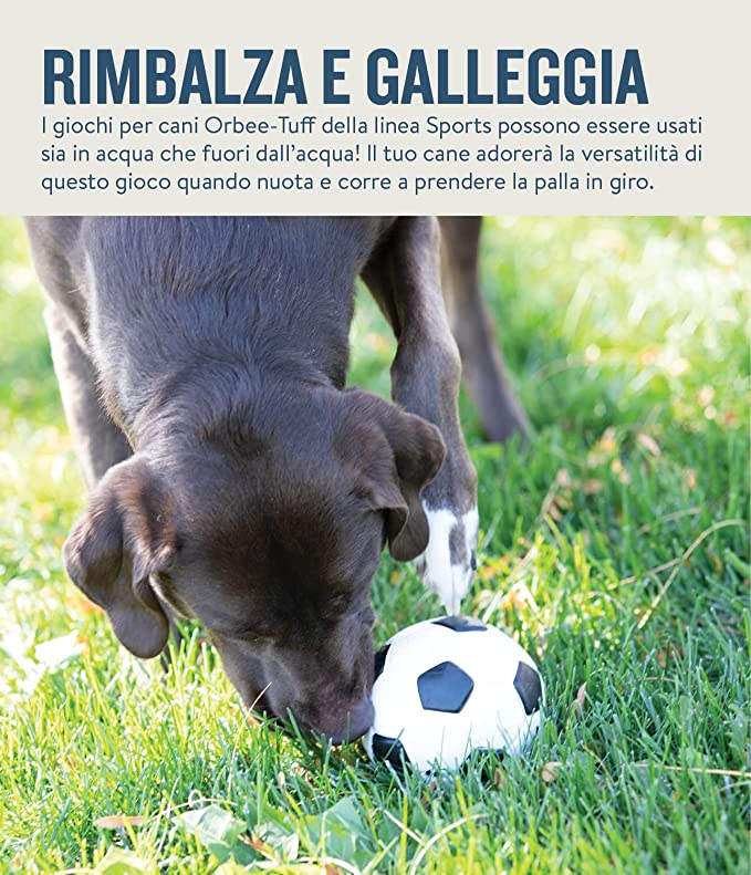 Petstages Orbee Tuff Soccer Ball White Toy For Dogs 5 inch
