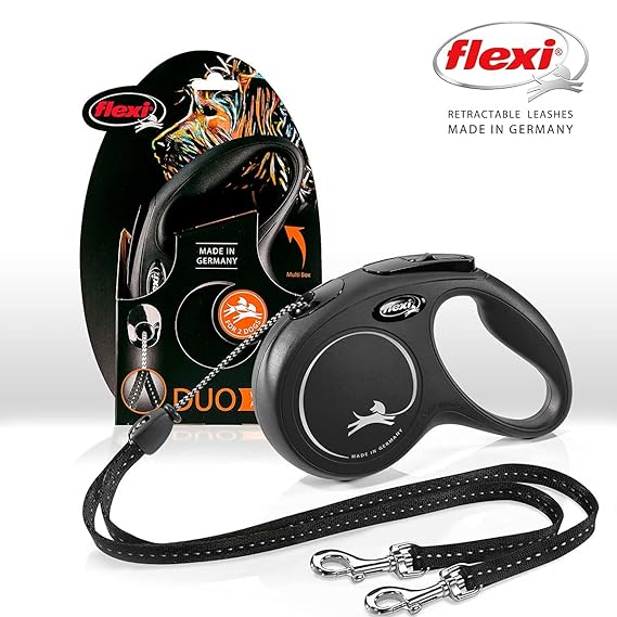 Flexi Classic Duo M Cord Black 5m