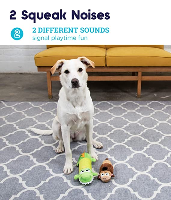 Petstages Stuffing Free Big Squeak Gator 25cm