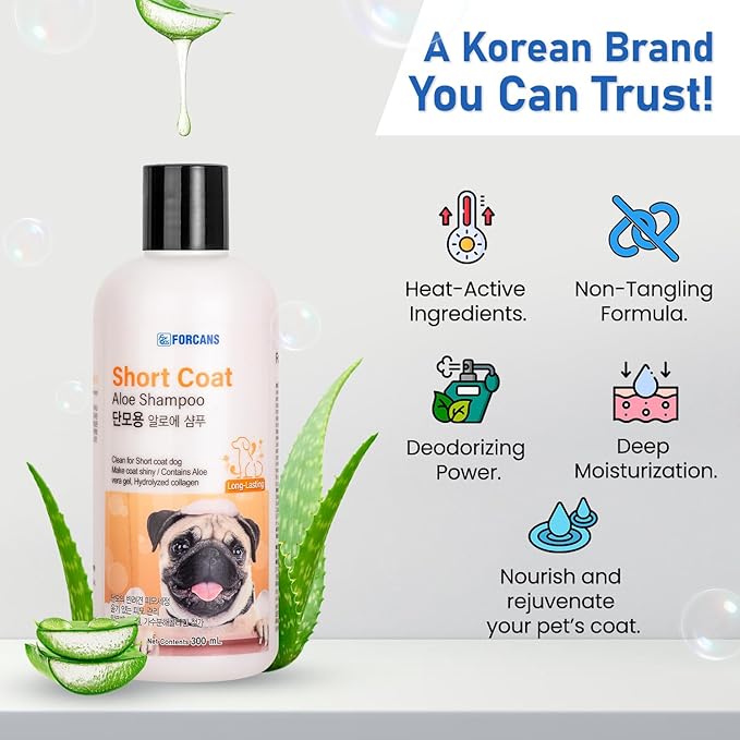 Forbis Forcans Short Coat Aloe Shampoo for Dogs 300ml