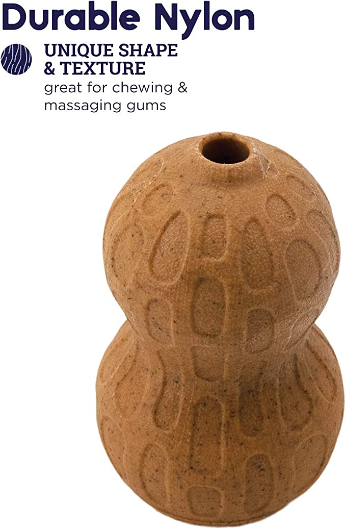 Petstages Peanut Stuffer Dog Toy Medium Brown 11x8cm