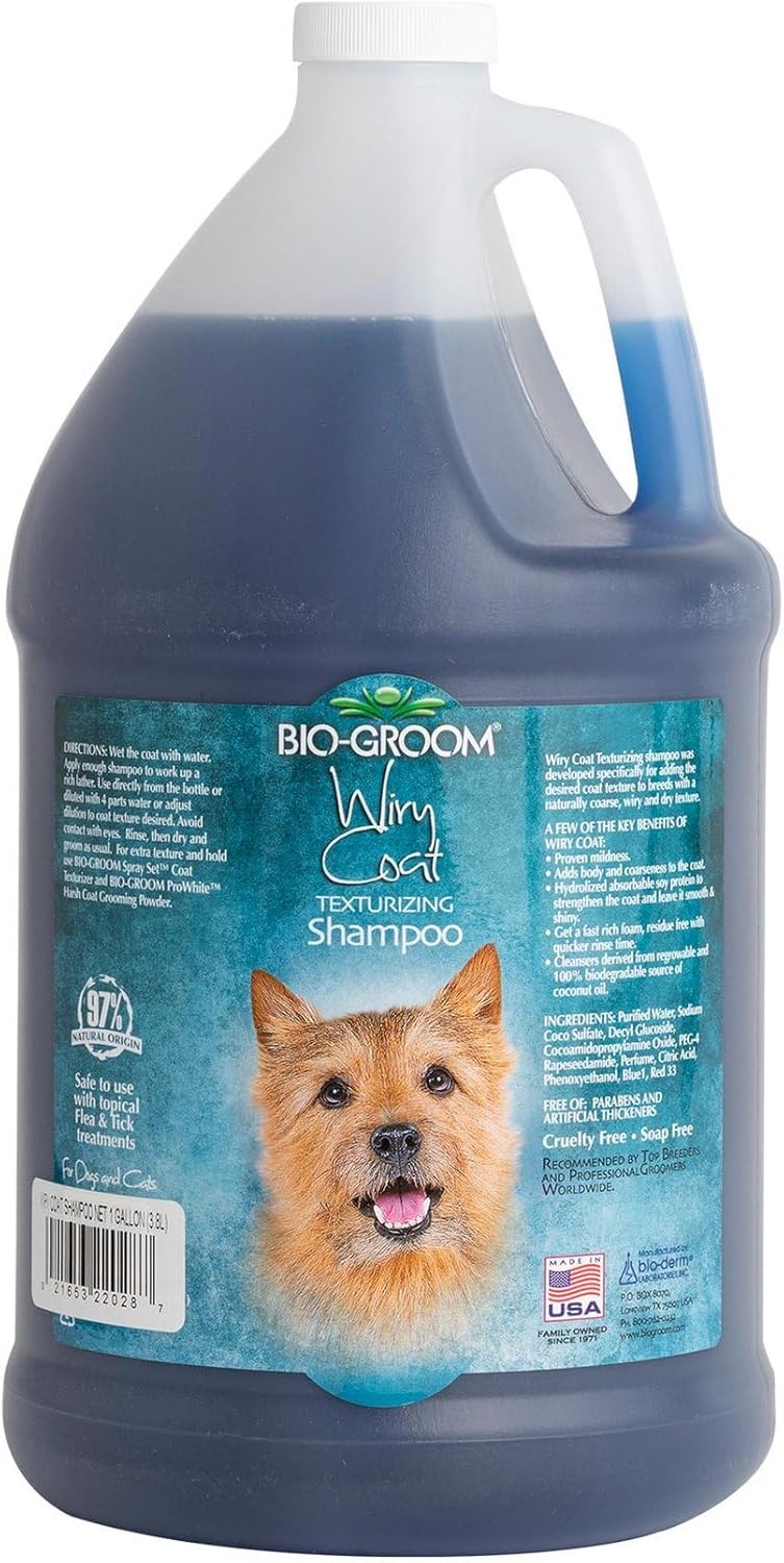 Bio-Groom Wiry Coat Vegan & Cruelty-free Texturizing Dog Shampoo for Dogs 3.8L