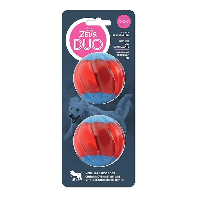 Zeus Duo Ball with LED Dog Toy