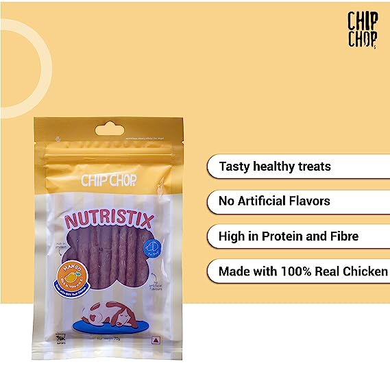 Chip Chops Nutristix Mango Flavor Treat For Dogs 70g