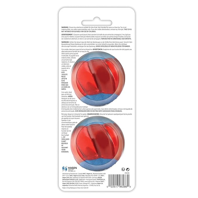 Zeus Duo Ball with Squeaker Dog Toy