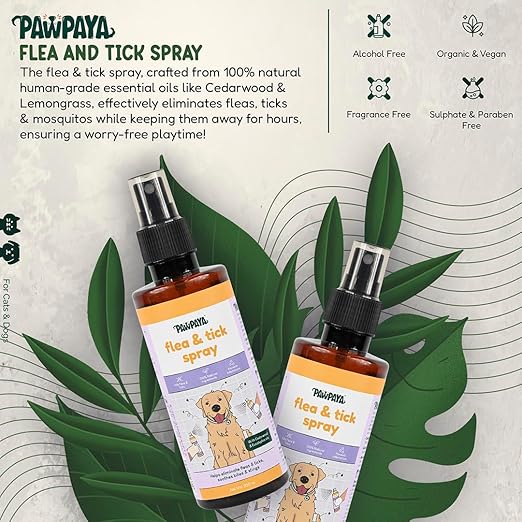 Pawpaya Natural Flea & Tick Spray for Dogs 200ml