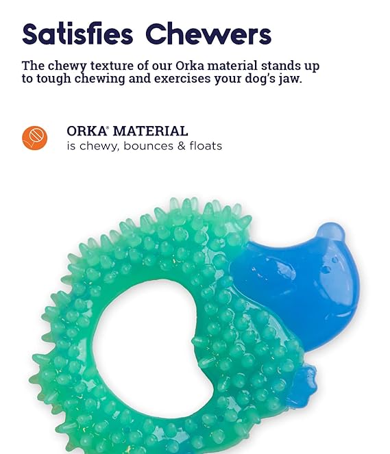 Petstages Cutie Chewies Hedgehog Dog Chew Toy Blue 9cmx13cm