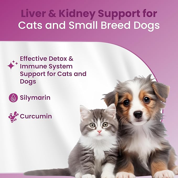 Bio Pet Active Silycumin For Kidney & Liver Support for Cats and Small Breed Dogs (50 Tablets)