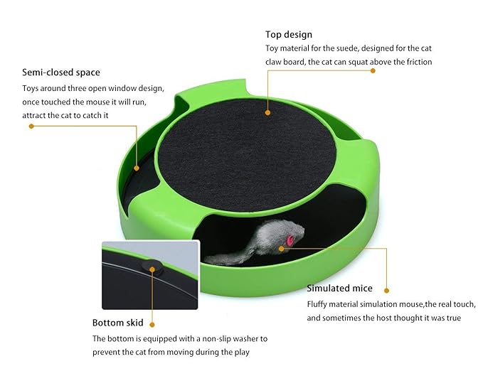 Tails Nation Cat Wheel Single Carpeted Toy For Cat