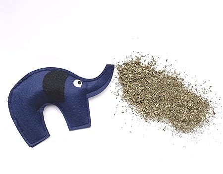 Hriku Catnip Toy Gajraj Elephant Blue Large