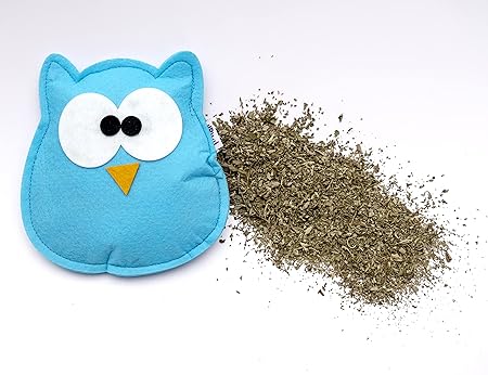Hriku Catnip Toy Ghugghu Owl Light Blue L