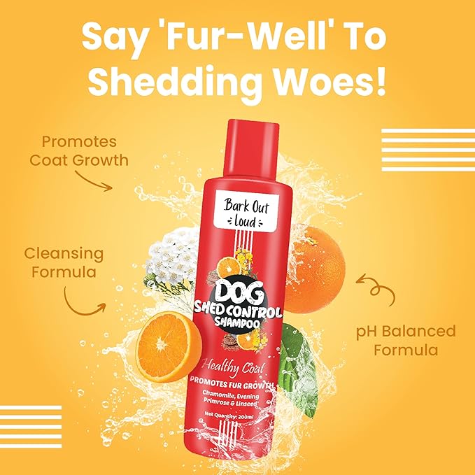 Vivaldis Bark out Loud Shed Control Shampoo For Dogs 200ml