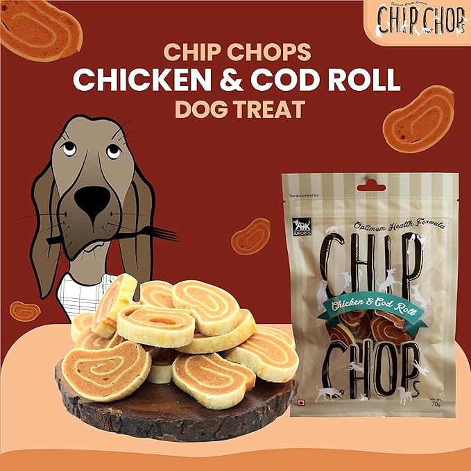 Chip Chops Chicken & Codfish Rolls 70g