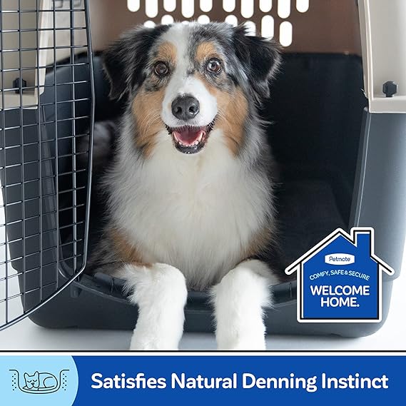 Petmate Vari Kennel Bleached Linen & Black 40" 70-90LBS