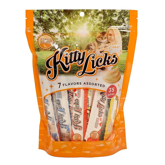 Rena's Kitty Licks 7 in 1 Assorted Flavors Cat Treat 35 Tubes