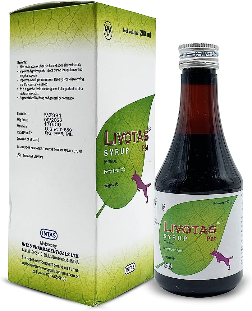 Intas Livotas Herbal Liver Tonic Syrups For Dog 200ml